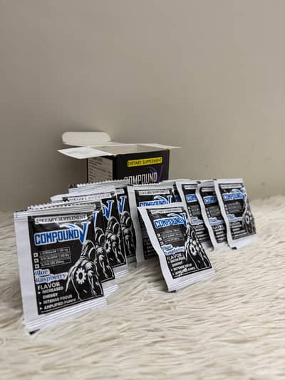 Pack of 10 COMPOUND V PreWorkout Blue Raspberry