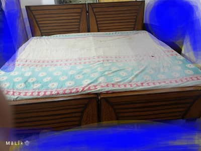 pair of single bed