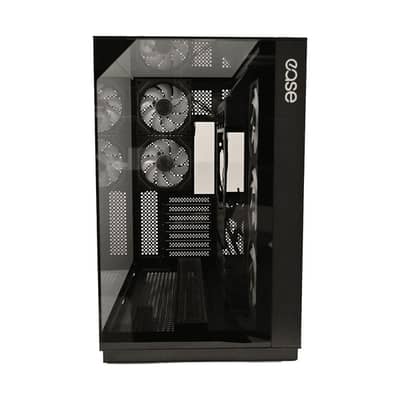 ease E125 5arg fans glass gaming case - black