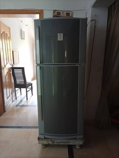 Dawlence refrigerator with stabiliser and dawlence wood base