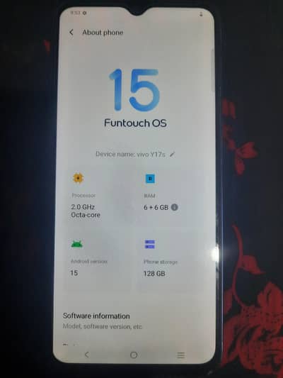 vivo y17s 6 Gb ram 128 GB rom