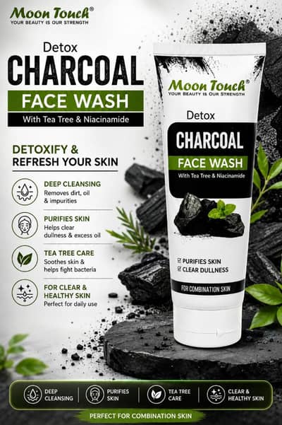 Moon Touch Charcoal Face Wash 100ml