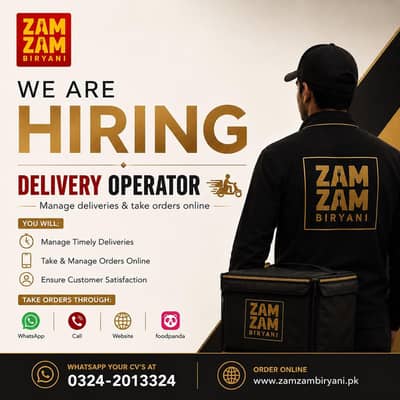 Waiter/ Delivery Operator/ cleaner