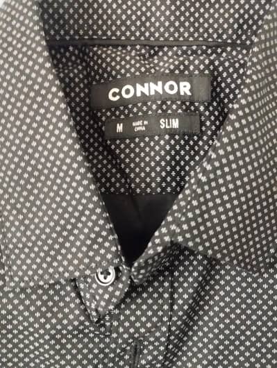 Black slim and stretch shirt