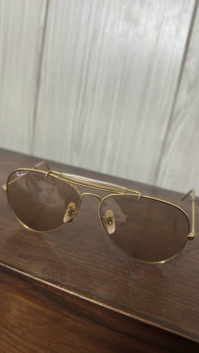 Ray-Ban Rare Ambermatic Aviator Sunglasses 1982 Vintage , Polarized