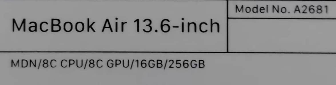 Macbook Air M2