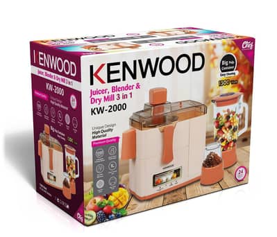Kenwood KW-2000 Juicer, Blender & Dry Mill (3-in-1)