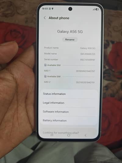 Samsung Mobile A56