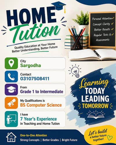Home tutor available for your child best future