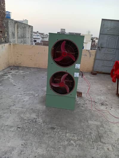 Double fan air cooler