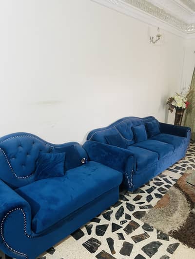7 seater sofa set with new form inside and stainless cover
