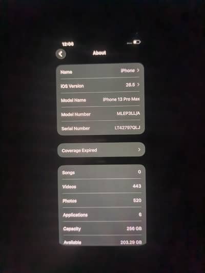 Apple iPhone 13 Pro Max 256 GB battery 80%