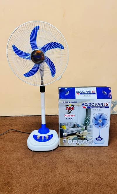 Ads recharge able fan