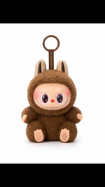 Cute brown bunny plush doll/keychain-like New