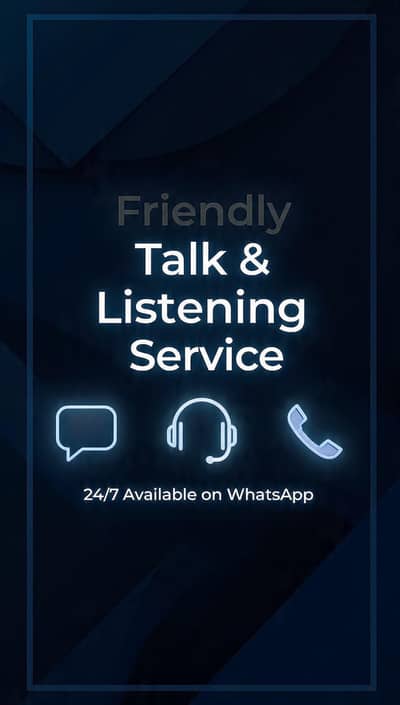 Friendly Talk & Listening Service on WhatsApp