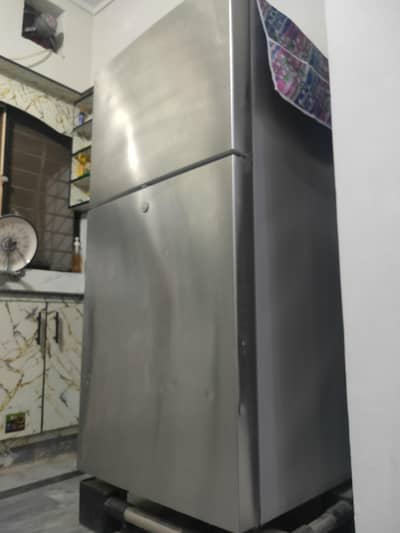 Double Door Silver Haier Refrigerator