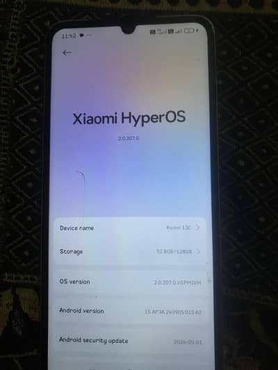 Redmi  13c 6+2 128 dual official approved