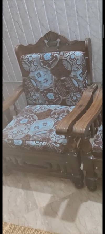 Pure Wooden Sofa Set (3+1+1)