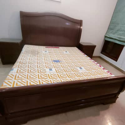 Luxury King Size Bedroom Set with Mattress, 3-Door Wardrobe, Dressing