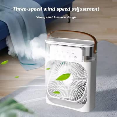 White Mini Air Cooler with 3-Speed Wind & ABS Body (only delivery)