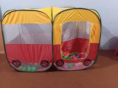 Tent House & Ball For Kids - Multicolour