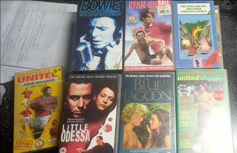 New VHS or VCR cassettes with cover case box