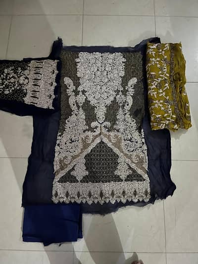 branded suit available in 100% pure chiffon