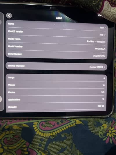Ipad pro M4 256 gb silver color