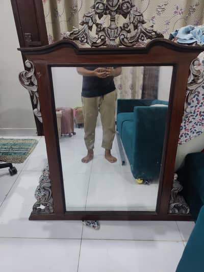 vintage solid wood mirror