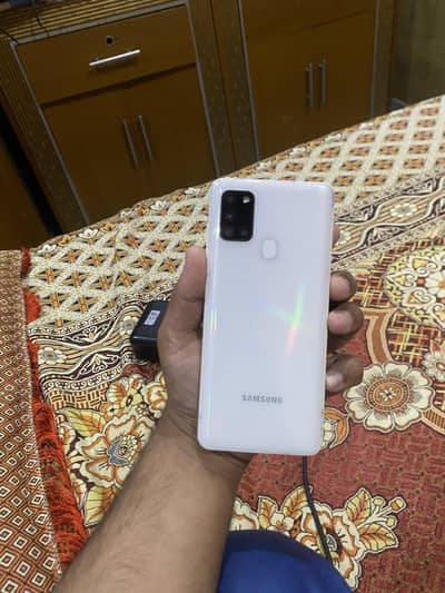 Samsung Mobile A21s 4gb 128gb glass change only mobile
