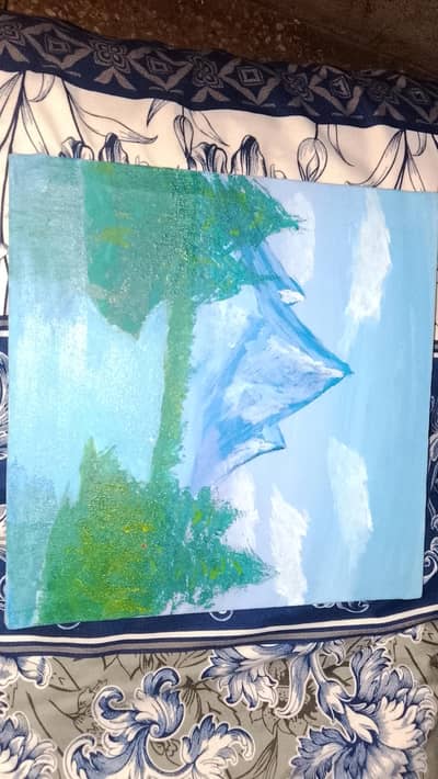 acrylic canvas painting 12 by 12 inches