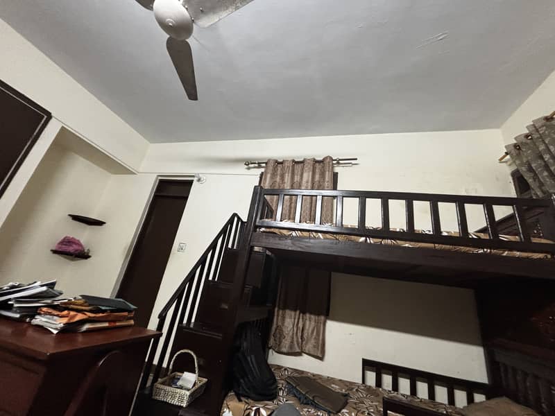 Solid Wood Bunk Bed with Staircase 2