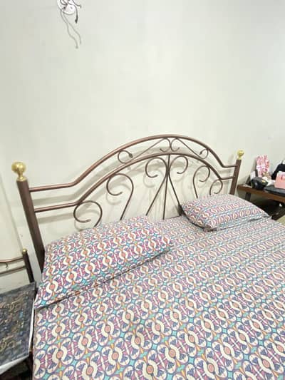 Double Bed Metal Frame without Mattress - Good Condition