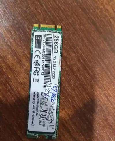 Laptop and PC 256GB NVMe M. 2 SSD