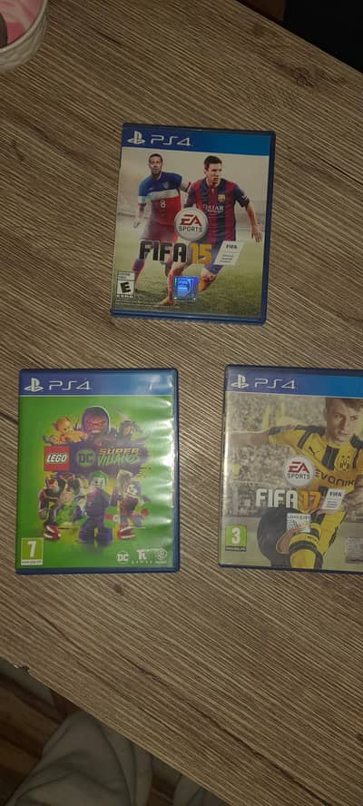 fifa 15, fifa 17, and lego dc supervillains