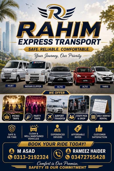 Rent a car service karachi