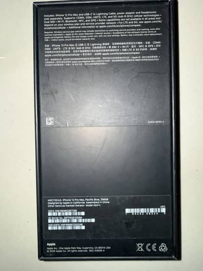 Apple iPhone 12 Pro Max 256GB, PTA approved, physical dual sim.
