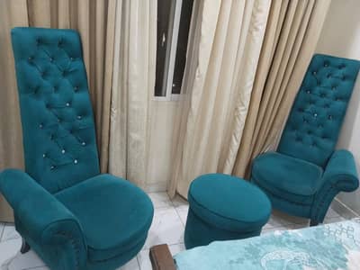Velvet Living Room Set (Great Condition)