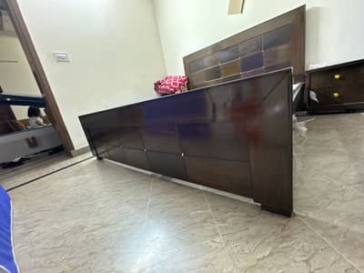 Bed and side table