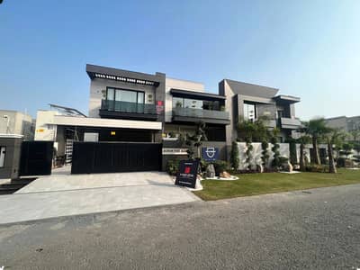2 Kanal Galleria Design Grey Structure House with Basement, Swimming Pool & Cinema | DHA Phase 7 Near Raya Elegant Luxury Grey Structure Bungalow for Sale in Prime Location