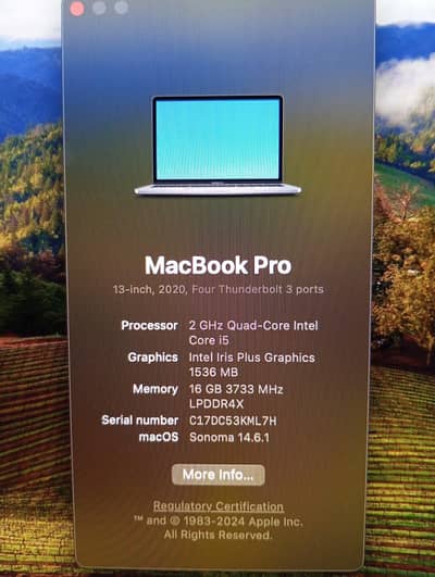 MacBook pro 2020 Intel for Sale - 10/9 Condition - Urgent Sale