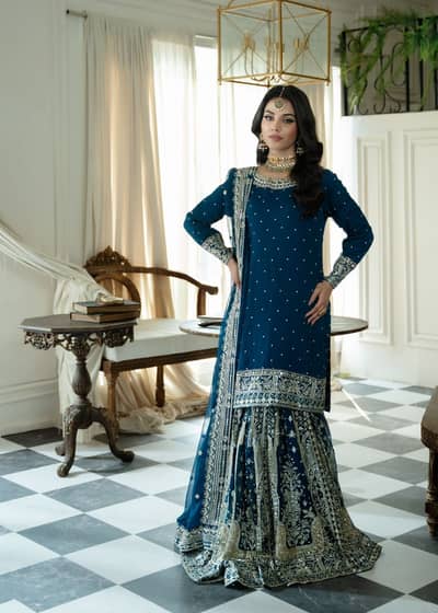 3 piece dress with potli