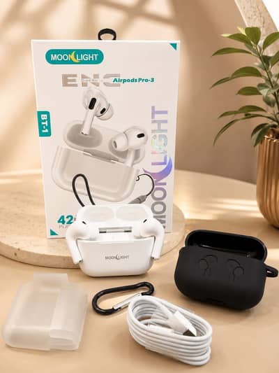 ENC AirPods Pro 3 Wireless Earbuds | Premium Sound | New Box Pack