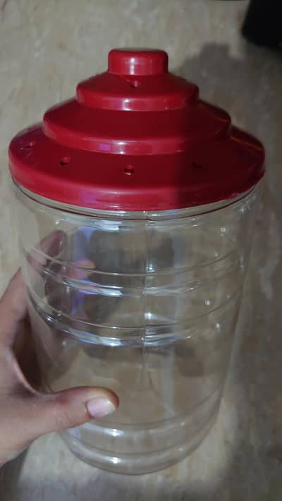Plastic Lollipop Candy Jar with Red Lid – New