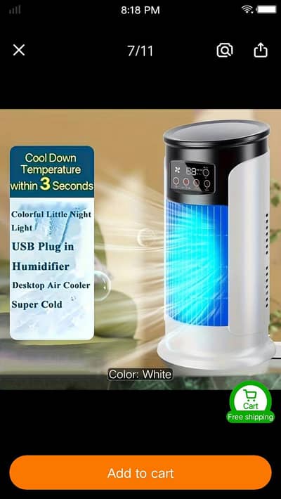 Beautiful Mini AC air cooler cool air water spray