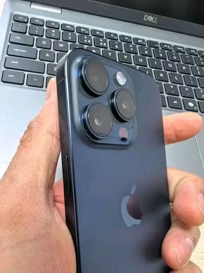 Apple  iPhone 15 Pro Max Blue Titanium finish, with 256GB
