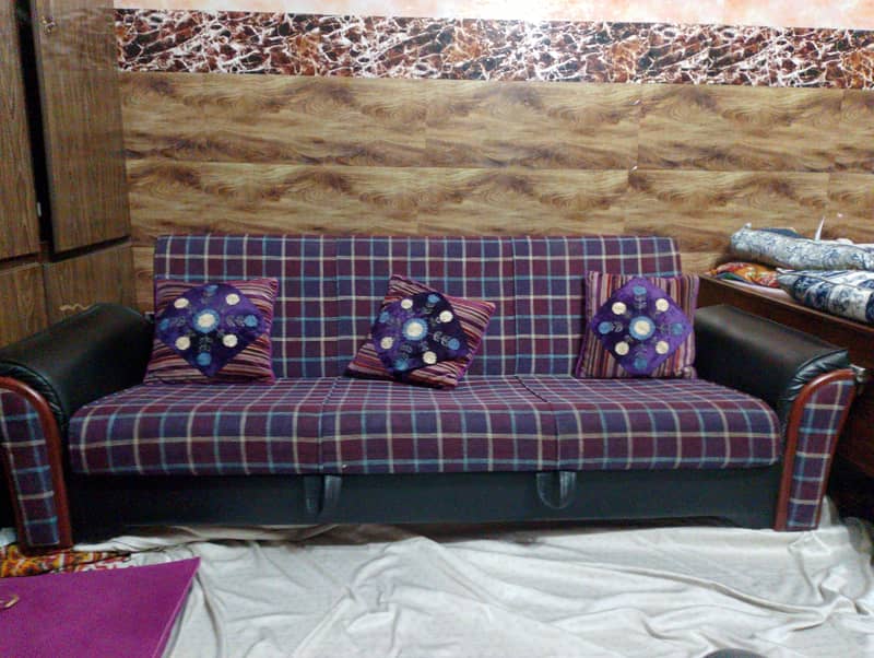 Sofa combed two pieces sofa convert in bed 1
