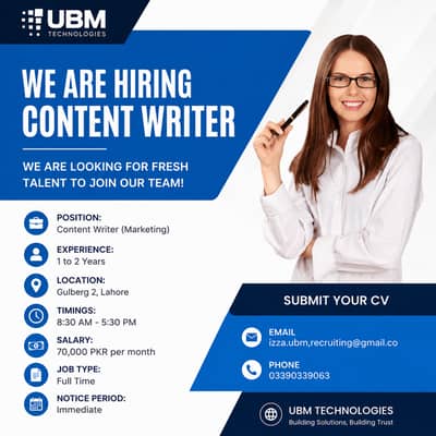 Content Writer (Female)