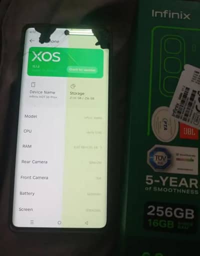 Infinix Hot 50 Pro Plus 8/256 PTA official approve hai location attock