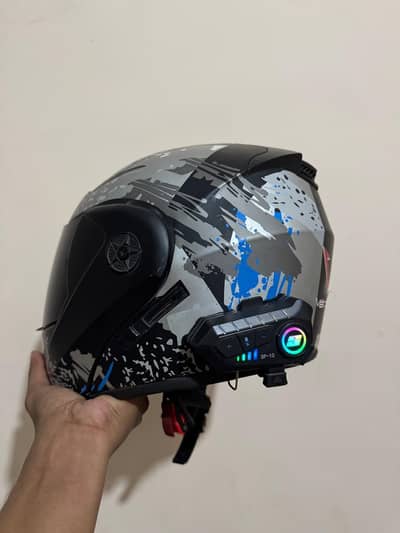 Vector Flip Up Helmet With Blutooth Calling